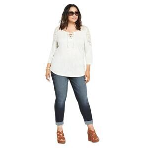 NWT Torrid Luxe Skinny Jeans In Seven Seas Luxe Premium Stretch Dark Wash Sz 24